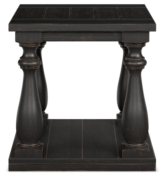 Mallacar - Black - Rectangular End Table