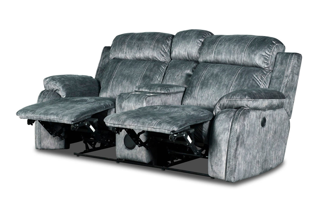 Tango - Console Loveseat With Speaker & Power Footrest