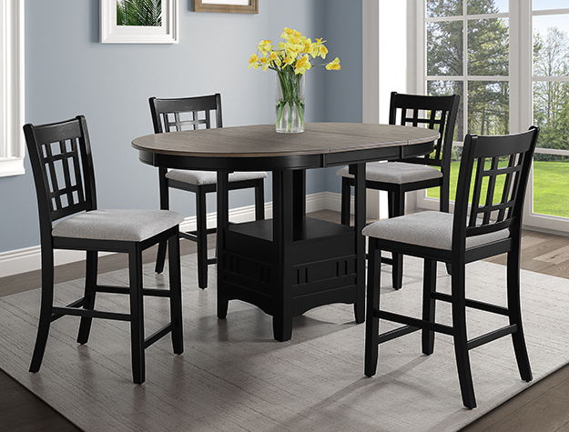 Hartwell 5 Pc Counter Height Dining Set by Crown Mark