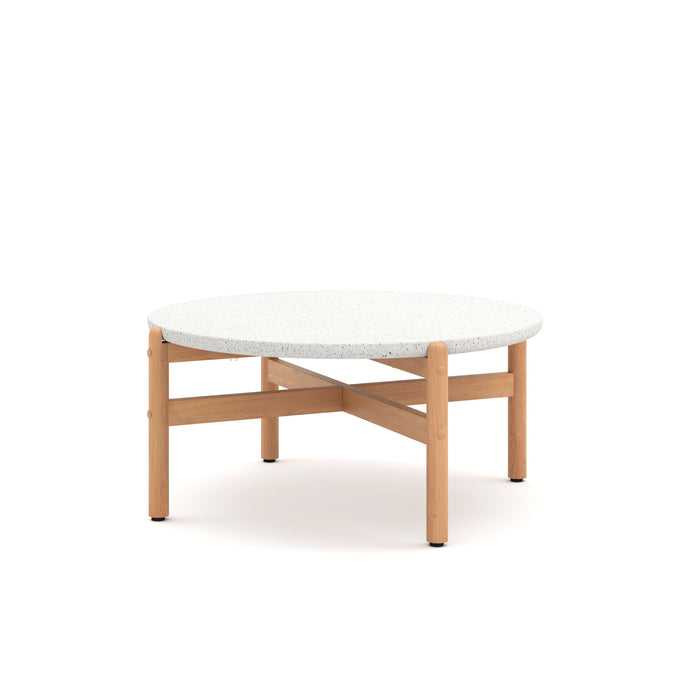 Solstice - Coffee Table With Terrazo Top - White