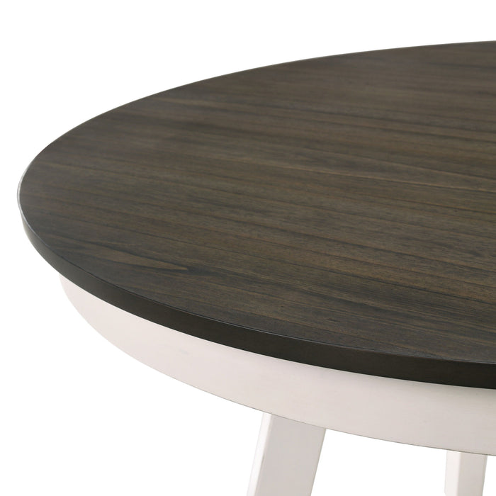 Maisie - Round Table - White / Brown