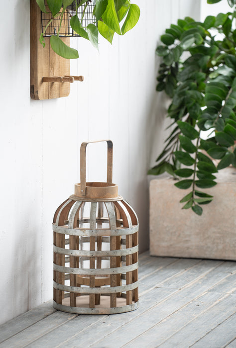 Decorative Lantern With Handle, Wooden Lantern For Indoor / Outdoor, Home Garden Wedding