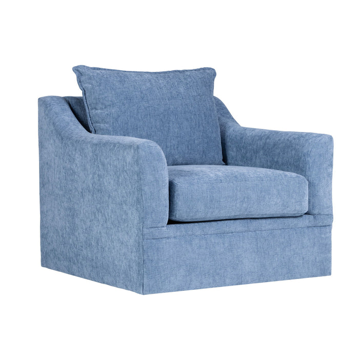 Sylvie - Swivel Chair - Blue Slate