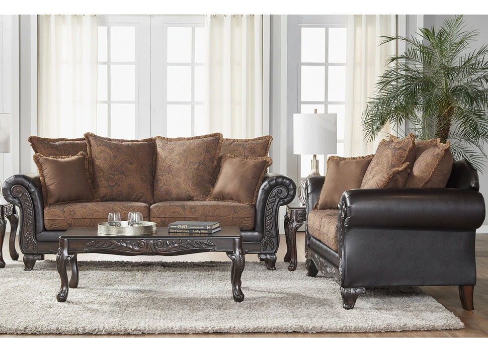 Silas Raisin Sofa and Love Seat Set 7685