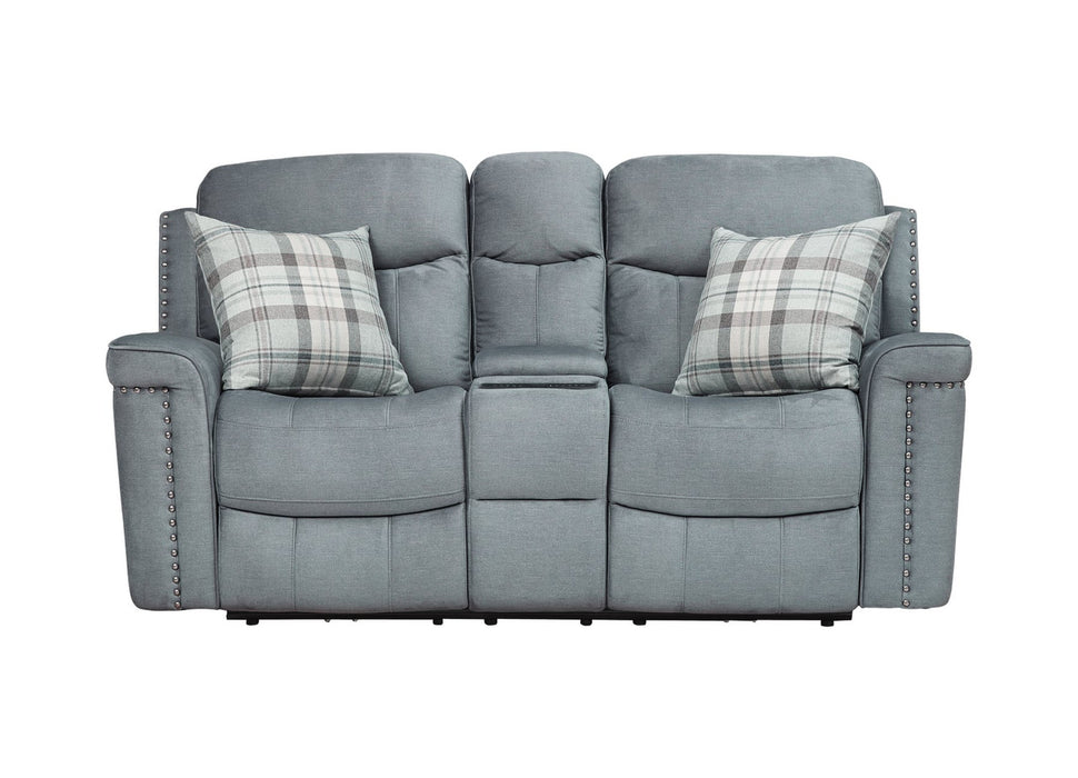 Basra Steele Reclining Sofa and Loveseat Set