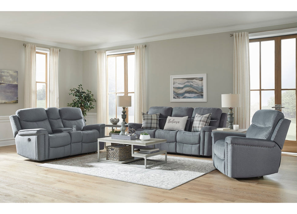 Basra Steele Reclining Sofa and Loveseat Set