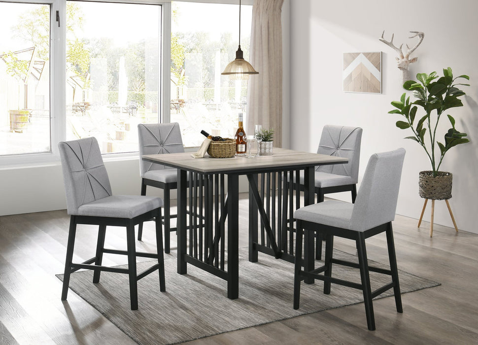 DC9575 Gray Black & Natural Pub Dinette Set