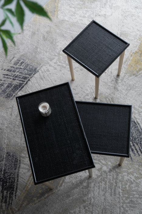 Side Tables (Set of 3) - Black / Gold