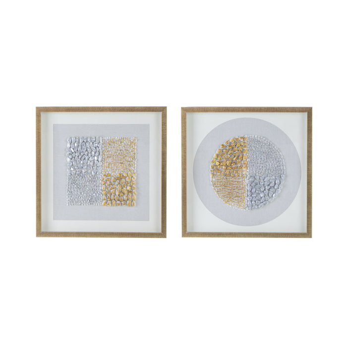 Shadow Box Wall Decor, Wall Decor Accent (Set of 2) - White