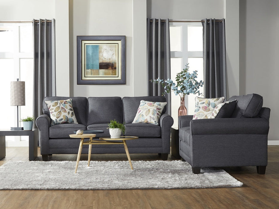 Jitterbug Grey Sofa and Love Seat Set