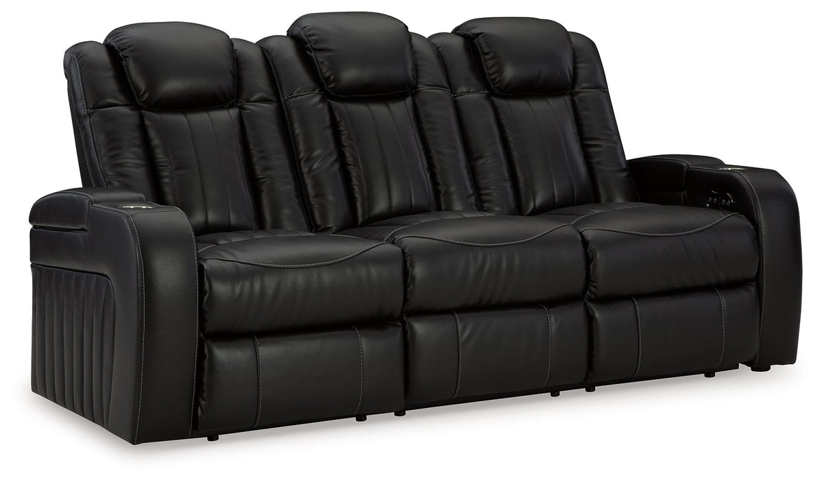 Caveman Den - Midnight - Power Reclining Sofa With Adj Headrest